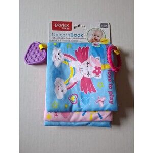 NWT 🦄 Playtex Baby Crinkly Unicorn Book For Babies